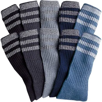 Dámské ponožky Sada 10 párů komfortních ponožek antracitová/šedá/modrá 39-42