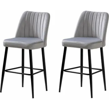 Barová židle Sada barových židlí Vento Cream and Black, 2 ks, krémová