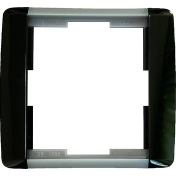 Rámeček jednonásobný ABB Element-Time 3901E-A00110 05 - černá/ledová šedá
