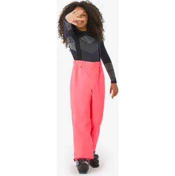 Snowboardové kalhoty WEDZE Dětské lyžařské kalhoty 6-14 let 100 10 LET RŮŽOVÁ