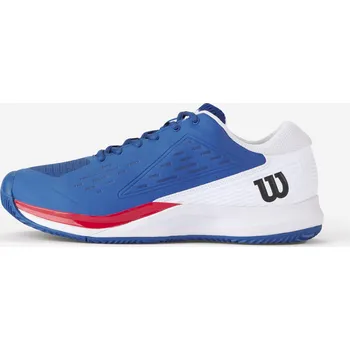Pánská tenisová obuv WILSON Pánské tenisové boty na antuku Rush Pro Ace 45 1/3 BÍLÁ|MODRÁ|ČERVENÁ