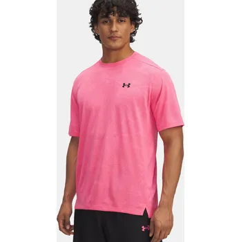 Pánské tričko Pánské funkční tričko Under Armour UA Tech Vent Jacquard SS-pnk - růžové Velikost: S
