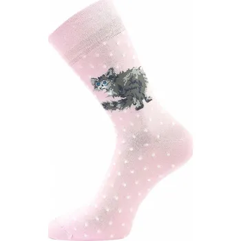 Dámské ponožky Lonka Foxana dámské bambusové ponožky kočky