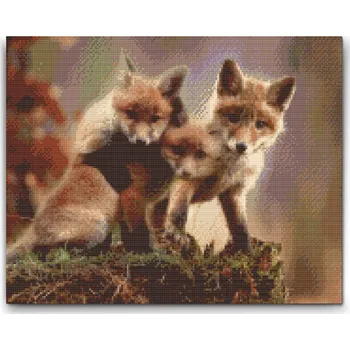 Diamantové malování Diamantové malování - Mládě lišky Velikost: 30x40cm, Rámování: Pouze srolované plátno, Diamanty: Čtvercové