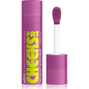 Tvářenka NYX Professional Makeup Fat Cheeks Juicy Blush tekutá tvářenka odstín 08 Blueberry Burst 8 ml