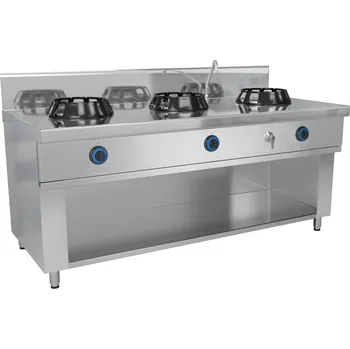 Sporák G.Gastro Plynový sporák Wok - se 3 varnými zónami - 42 kW