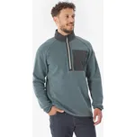 QUECHUA Pánský turistický svetr NH 500 L MODRÁ|ZELENÁ|ŠEDÁ