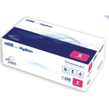 Vyšetřovací rukavice ZARYS lnternational Group mediCARE nitril HYDRA+, nitrilové rukavice, zvlhčující a vyživující úprava, 100 ks Velikost: S