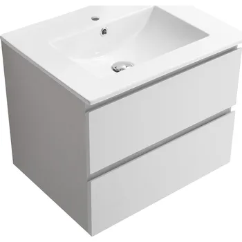 Koupelnový nábytek Cerano Carole Koupelnová skříňka 71x49,5x46,5 cm + keramické umyvadlo Todo, bílá matná, CER-8050BD82993