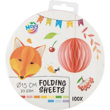 Kancelářský papír Grafix Barevný papír na origami, prům.15 cm, 100 listů - kulatý