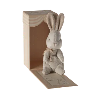 Hračka MAILEG První králíček v krabičce - Off white S24