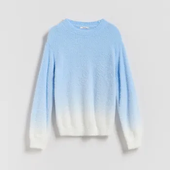 Dívčí svetr Reserved - Svetr s efektem ombre - bledá tyrkysová - 798FH-06X - 798FH-06X-116