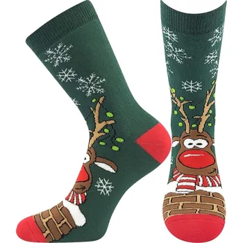 Pánské ponožky Vánoční ponožky Rudolf zelená 27-34
