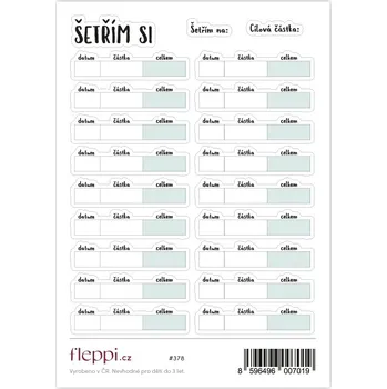samolepka Fleppi Samolepky Šetřím si