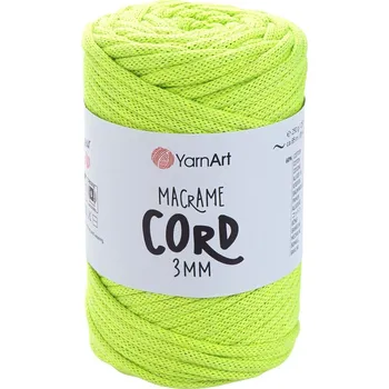 Příze Yarn Art Macrame Cord 3 mm 85 m 801 Green Šňůra