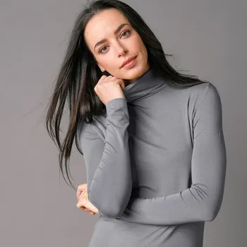 Dámské tričko Rolákové tričko ze strečové viskózy šedá 42/44