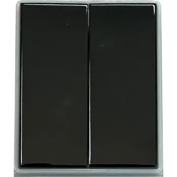 vypínač a zásuvka Kryt spínače dělený ABB Element-Time 3558E-A00652 05 - černá/ledová šedá