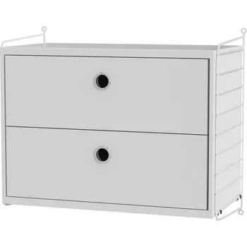 Noční stolek string Nástěnný noční stolek Bedroom A White / White