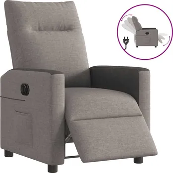 Křeslo Elektrické polohovací křeslo taupe textil