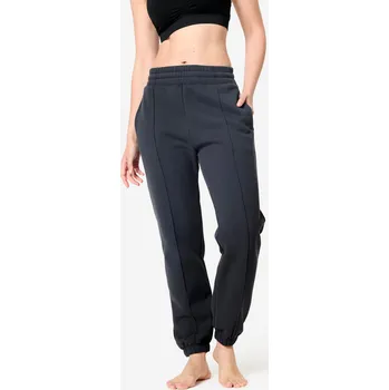 DOMYOS Dámské hřejivé tepláky s podšívkou L ŠEDÁ