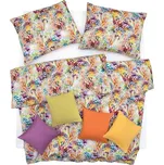 SCANquilt povlečení ART JERSEY tulips pestrá 140 x 200/70 x 90 cm