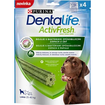 Pamlsek pro psa Purina Dentalife ActivFresh žvýkací tyčinka Large 142 g