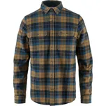 pánská košile s dlouhým rukávem FJÄLLRÄVEN Singi Heavy Flannel Shirt M, Dark Navy-Buckwheat Brown - XL