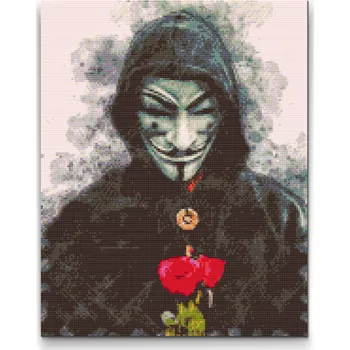 Diamantové malování Diamantové malování - Vendeta Velikost: 30x40cm, Rámování: Pouze srolované plátno, Diamanty: Čtvercové