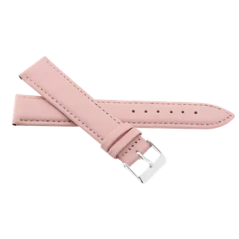 Řemínek na hodinky JVD Dámský růžový kožený prošívaný řemínek na hodinky R17426/12 SKLAD