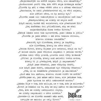 samolepka HuráPapír Samolepky A5 / CITÁTY 1 / černé - Nejkrásnější na světě