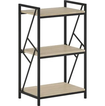 Šatní skříň Regál R2-FX 3P dub sonoma/černý rám R23P-FX