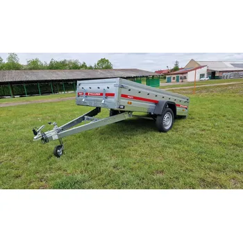 Přívěs k motorovému vozidlu privesyskladem.cz PRAKTI 2612 R (263 x 125 cm), SKLOPNÝ, LISTOVÁ PERA, Profesionální přívěsný vozík