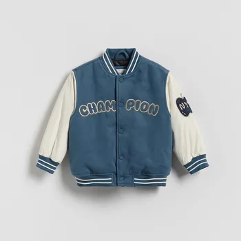 Chlapecká bunda Reserved - Oversize bunda bomberka - ocelově modrá - 830ET-95X - 830ET-95X-86