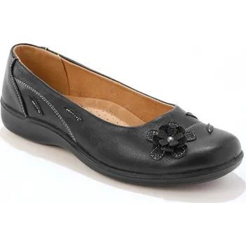 Dámské baleríny Baleríny s květinovou aplikací černá 39