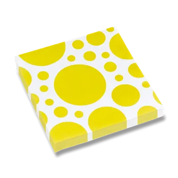 Papírový ubrousek Solid Color Dots - ubrousky - žluté