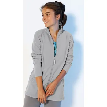 Dámská mikina Fleecová mikina na zip perlová šedá 52