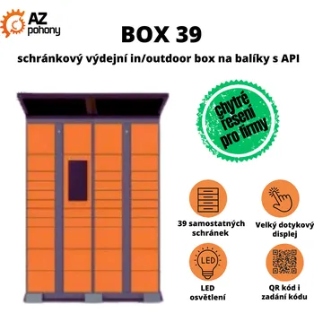 Úložný box BOX 39 – schránkový výdejní in/outdoor box na balíky s API – chytré řešení pro firmy i e-shopy