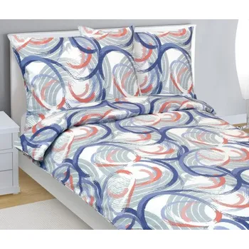 Povlečení Bellatex Povlečení krep, Bublina modrá - 180x200, 2ks 70x90 cm