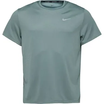 Pánské oblečení Pánské tréninkové tričko Nike DRI-FIT MILER XL Zelená, Bílá