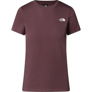 Dámské tričko The North Face W S/S SIMPLE DOME SLIM TEE XL Vínová, Bílá
