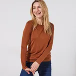 Blancheporte Strečové tričko s kulatým výstřihem karamelová 38/40