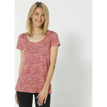 Melírované tričko s krátkými rukávy, z bio bavlny růžový melír 50