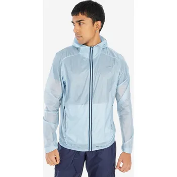 Pánská softshellová bunda QUECHUA Pánská turistická lehká větruodolná bunda MH 900 M MODRÁ|ŠEDÁ