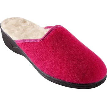 Dámské pantofle Pantofle s vlněnou podšívkou malinová 37