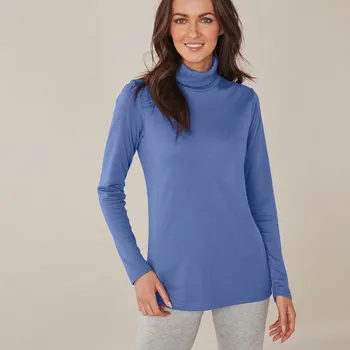 Dámské tričko Termo rolákové tričko Thermoperle s dlouhými rukávy modrá džínová 34/36