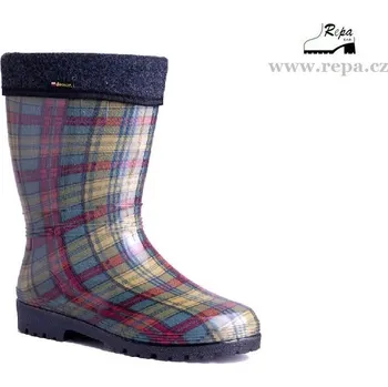 Dámské holínky DEMAR RAINNY LUX PRINT kostka dámské zateplené holínky 40-41
