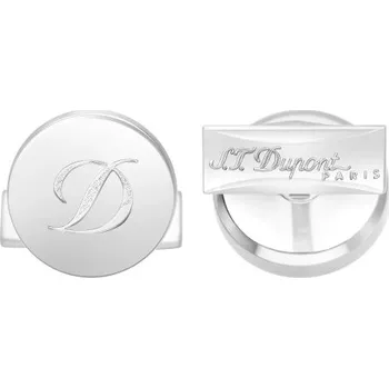 Manžetový knoflíček S.T. DUPONT - MONOGRAM D - METAL SILVER - Manžetové knoflíčky