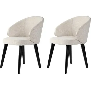 Sada jídelních židlí Bentley White and Black, 2 ks, bílá