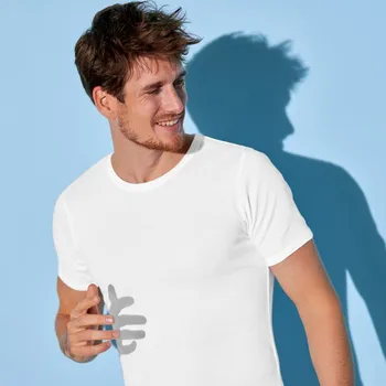 Pánské tričko Sada 6 bílých spodních triček s kulatým výstřihem bílá 125/132 (4XL)