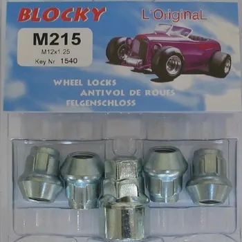 Matice na kolo Bezpečnostní matice BLOCKY M12x1,25, kužel